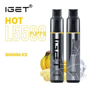 iGET HOT VAPE 5500 PUFF – BANANA ICE