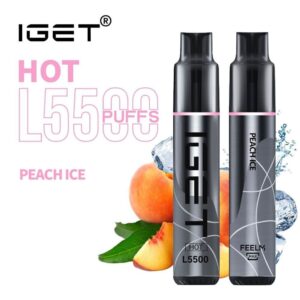 iGET HOT VAPE 5500 PUFF – PEACH ICE